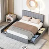 INONEFT Polsterbett Doppelbett 160x200cm mit 4 Schubladen, Produktbild-Vorschau 7