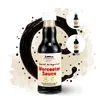 A bottle of Worcester sauce is shown with a splash effect and smaller inset images of different sizes of the same product. Produktbild-Vorschau
