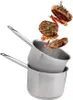 Two stainless steel saucepans stacked on top of each other, with grilled steaks and chili peppers flying out of the top one. Náhľad obrázku produktu