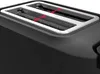 Close-up of the top slots of a black toaster. Voir les images du produit