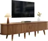 Szafka RTV Sweiko 175 cm z rattanowymi drzwiami Podgląd zdjęcia produktu 1