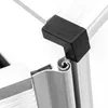 A close-up view of the corner of a greenhouse or cold frame, showing the joint between two aluminum frame pieces and a black rubber corner protector. Produktbild-Vorschau