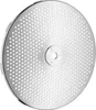 A close-up, studio shot of a metal disc with many small holes. Produktbild-Vorschau