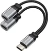 Swissten, USB-C 2in1 Audio & Ladung Splitter Nylon, Schwarz Produktbild-Vorschau 2