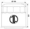 Ölfilter MIW S3011 Filterpatrone 68 mm (OEM-Qualität) Produktbild-Vorschau 2