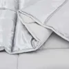 vidaXL Letni koc srebrny 140 x 200 cm, satyna i mikrofibra Podgląd zdjęcia produktu 5