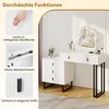 COSTWAY Coiffeuse Coiffeuse avec miroir LED, 3 modes Voir les images du produit 7