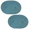 Platzset 2er Set Petrol oval ca. 45x30 cm Platzdeckchen Produktbild-Vorschau 1