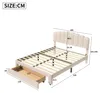 Doppelbett Teddy-Velours in Beige mit USB-Anschluss und Produktbild-Vorschau 7