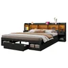 Lit plateforme Merax 180x200 cm, lit double avec structure Voir les images du produit 7