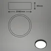 Briloner LED Deckenleuchte Runa Ø 38 cm, Metallrahmen Produktbild-Vorschau 4