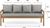 Coussins pour banc de jardin Gris| Assise 170x50x7 + Voir les images du produit 8