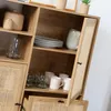 CALICOSY - Buffet Haut avec Façades en Rotin Naturel - L100 Voir les images du produit 4
