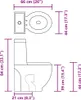 Diagrams showing the dimensions of a toilet. Náhľad obrázku produktu