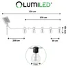 LUMILED Solar Lichterkette für Außen 7,7M 20x A60 LED Produktbild-Vorschau 7
