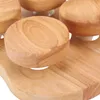 Drevená opierka hlavy do sauny s otočným diskom – vankúš do Náhľad obrázku produktu 5