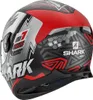 Prilba Shark Skwal 2.2 Noxxys, čierna matná/červená, XS Náhľad obrázku produktu 3