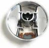 The back of a chrome-plated sink drain knob with a central connection mechanism. Produktbild-Vorschau