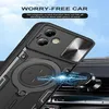Pre Motorola Moto G54 Armor Magnet Ring Cover Puzdro na Náhľad obrázku produktu 3