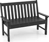 A black garden bench is shown against a white background. Produktbild-Vorschau