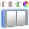 vidaXL LED-Spiegelschrank Grau Sonoma 80x12x45 cm Acryl Produktbild-Vorschau 1