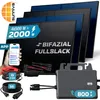 SUNNIVA® 2000W Balkonkraftwerk BIFAZIAL FULLBLACK komplett Produktbild-Vorschau 1