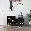 vidaXL Stojan na topánky čierny 102x36x60 cm Materiál drevo Náhľad obrázku produktu 2