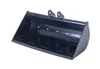 A black excavator bucket is shown against a white background. Produktbild-Vorschau