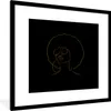 MuchoWow® Gerahmtes Poster Frau - Brille - Gold - Schwarz Produktbild-Vorschau 1