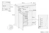 Sideboard Holzkommode mit 2 Schubladen u. 2 Türen Kiefer Produktbild-Vorschau 3