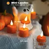 LED čajové svíčky, dobíjecí, sada 12 kusů, oranžové Náhled obrázku produktu 2
