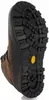 The sole of a brown trekking boot is shown against a white background. Produktbild-Vorschau