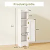 COSTWAY Toaletná skrinka, kúpeľňová skrinka, kúpeľňová Náhľad obrázku produktu 3