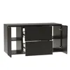 A black vanity cabinet with two doors and two drawers, shown against a white background. Náhled obrázku produktu