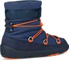 A single blue winter boot with orange laces and accents is shown against a white background. Produktbild-Vorschau