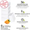 WENKO 6er Set Nachfüller Entfeuchter Cube 1kg Produktbild-Vorschau 3