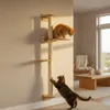 130 cm Arbre à chat mural avec 2 plateaux pour chats - Voir les images du produit 2