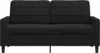 vidaXL divano a 2 posti nero 140 cm in velluto Anteprima dell’immagine prodotto 2