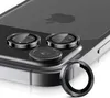 A close-up, angled view of a smartphone's rear camera lenses with protective lens covers. Produktbild-Vorschau