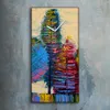 Wandbild Leinwand Bilder Wanduhr Kunstdruck 30x60 Bäume Produktbild-Vorschau 2
