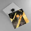 Wanduhr - Quadrat - Glasuhr - Golden Schwarz Figuren - Produktbild-Vorschau 2