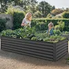 2er-Set Hochbeet 240x120x54cm Metall Ovales Gartenbeet, Produktbild-Vorschau 2