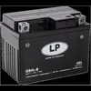 A black battery with silver terminals and branding. Produktbild-Vorschau
