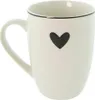 Tazza Clayre & Eef 350 ml Cuore in porcellana bianca e nera Anteprima dell’immagine prodotto 2