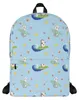 Mr. & Mrs. Panda Rucksack Pinguin Surfer - Blau - Geschenk, Produktbild-Vorschau 1