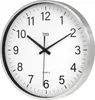 Wandklok, 30 cm, Teesa, zilverkleurig, modern, stille Productafbeelding-voorbeeld 1