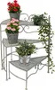 DanDiBo Scala per fiori da interno in metallo bianco grigio Anteprima dell’immagine prodotto 7