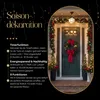 A decorated doorway with Christmas lights and decorations. Anteprima dell’immagine prodotto