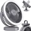 Ventilatore da tavolo con batteria e luce 48xSMD grigio Anteprima dell’immagine prodotto 1