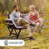 CASARIA® Banc de Jardin Noir/Blanc polyrotin Fonction Voir les images du produit 2